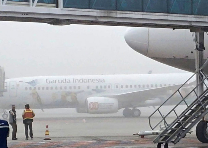Kabut Tebal Sempat Hambat Keberangkatan JCH Kloter 1 Embarkasi Palembang