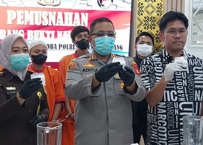 Satres Narkoba Polrestabes Palembang Blender 498,53 Gram Sabu Jaringan Riau