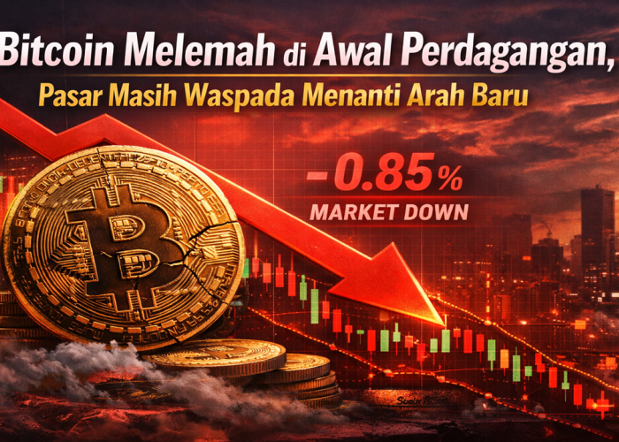 Bitcoin Melemah di Awal Perdagangan, Pasar Masih Waspada Menanti Arah Baru