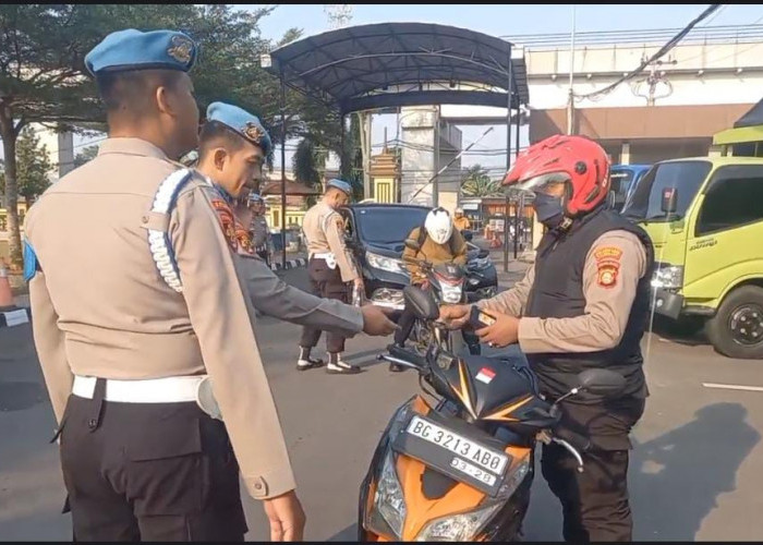WADUH! 6 Unit Sepeda Motor Anggota Polrestabes Palembang Terjaring Rasia Propam