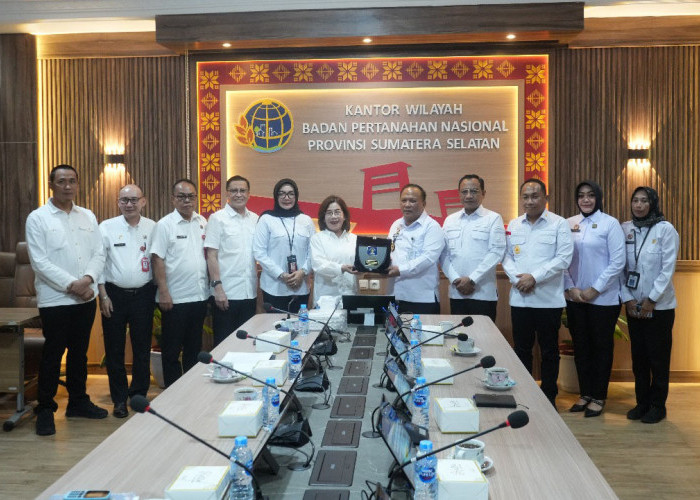 Kakanwil Kemenkum Sumsel Koordinasi dengan BPN Sumsel Terkait Penertiban Aset Tanah Rumah Dinas