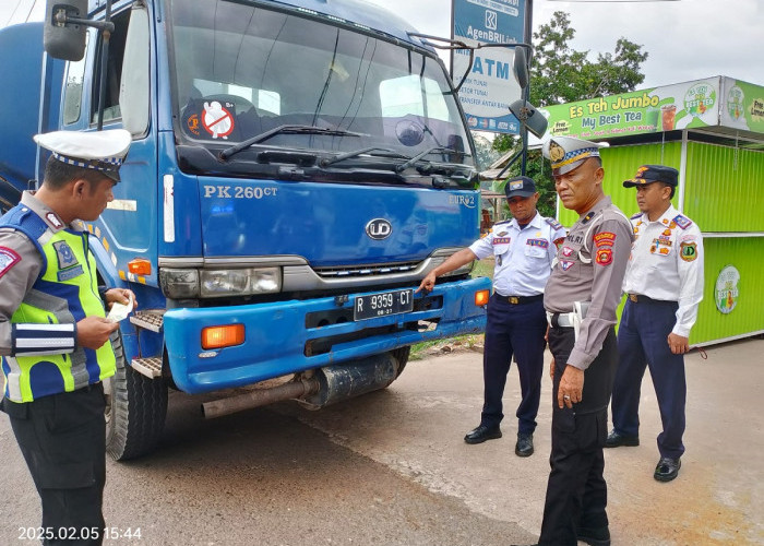 Operasi Besar! Tim Gabungan Tertibkan Kendaraan Over Tonase di Sungai Lilin-Keluang