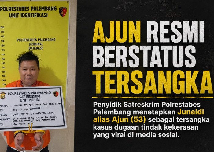 Pengusaha Ajun Jadi Tersangka Kasus Penganiayaan Pria Terborgol, Diamankan di Polrestabes Palembang