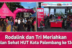 Rodalink dan Tri Meriahkan Jalan Sehat Sesi II HUT Kota Palembang ke - 1343