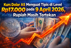Kurs Dolar AS Menguat Tipis di Level Rp17.000 pada 9 April 2026, Rupiah Masih Tertekan