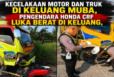 Motor dan Truk Bermuatan Getah Karet Terlibat Kecelakaan di Keluang, Satu Pengendara Luka Berat