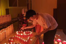 Ribuan Doa dan Ratusan Pelita Warnai Malam Imlek di Maha Wihara Dharmakirti Palembang