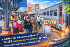 4 Hari Masa Angkutan Lebaran, KAI Divre III Palembang Catat 14.335 Orang Gunakan Kereta Api