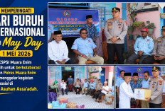 Peringati May Day dengan Aksi Sosial: KSPSI dan Polres Muara Enim Santuni Panti Asuhan Assa’adah