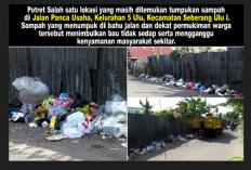 Tumpukan Sampah Liar Masih Marak Meski Denda Rp500 Ribu Diberlakukan di Palembang