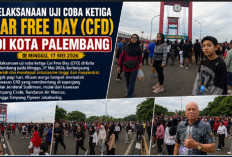 Uji Coba Ketiga CFD Palembang Ramai, Arus Lalu Lintas Tetap Lancar