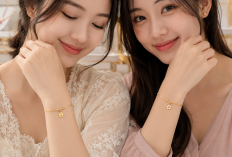 Gelang Tali Emas dengan Liontin Bunga Mini, Sentuhan Feminin yang Elegan