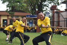 Permainan Tradisional Meriahkan Semarak Bhayangkara ke-80 Polres Muara Enim