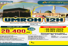 Paket Umroh Lion 12 Hari Transit Batam Keberangkatan 20 Desember 2025