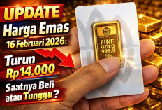 UPDATE Harga Emas 16 Februari 2026: Turun Rp14.000, Saatnya Beli atau Tunggu?