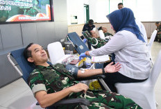 Korem 044/Gapo Gelar Donor Darah untuk Bantu Penuhi Stok Darah di Palembang