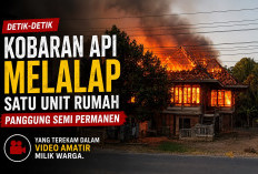 Rumah Panggung Hangus Dilalap Si Jago Merah,Kerugian Capai Rp.250 Juta