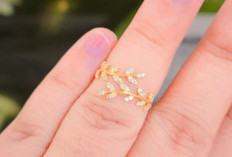 Cincin Emas Aesthetic Motif Daun, Perpaduan Keindahan Alam dan Gaya Minimalis Modern