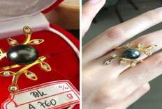 Elegan Tanpa Berlebihan Cincin Emas Bertabur Mutiara Laut