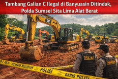 Tambang Galian C Ilegal di Banyuasin Ditindak, Polda Sumsel Sita Lima Alat Berat