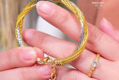 Tampil Stylish di Kantor dengan Gelang Emas 750 Desain Twist Tiga Warna