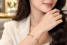 Gelang Cuff Emas Matte Finish, Minimalis dengan Kesan Modern