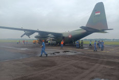 Lanud SMH Berangkatkan 14 Ton Bantuan untuk Korban Banjir Sumatera