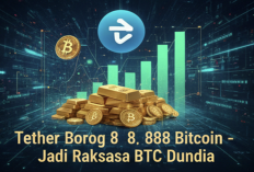 Bukan Kaleng-Kaleng! Tether Borong 8.888 Bitcoin di Awal 2026, Diam-Diam Jadi Raksasa BTC Dunia